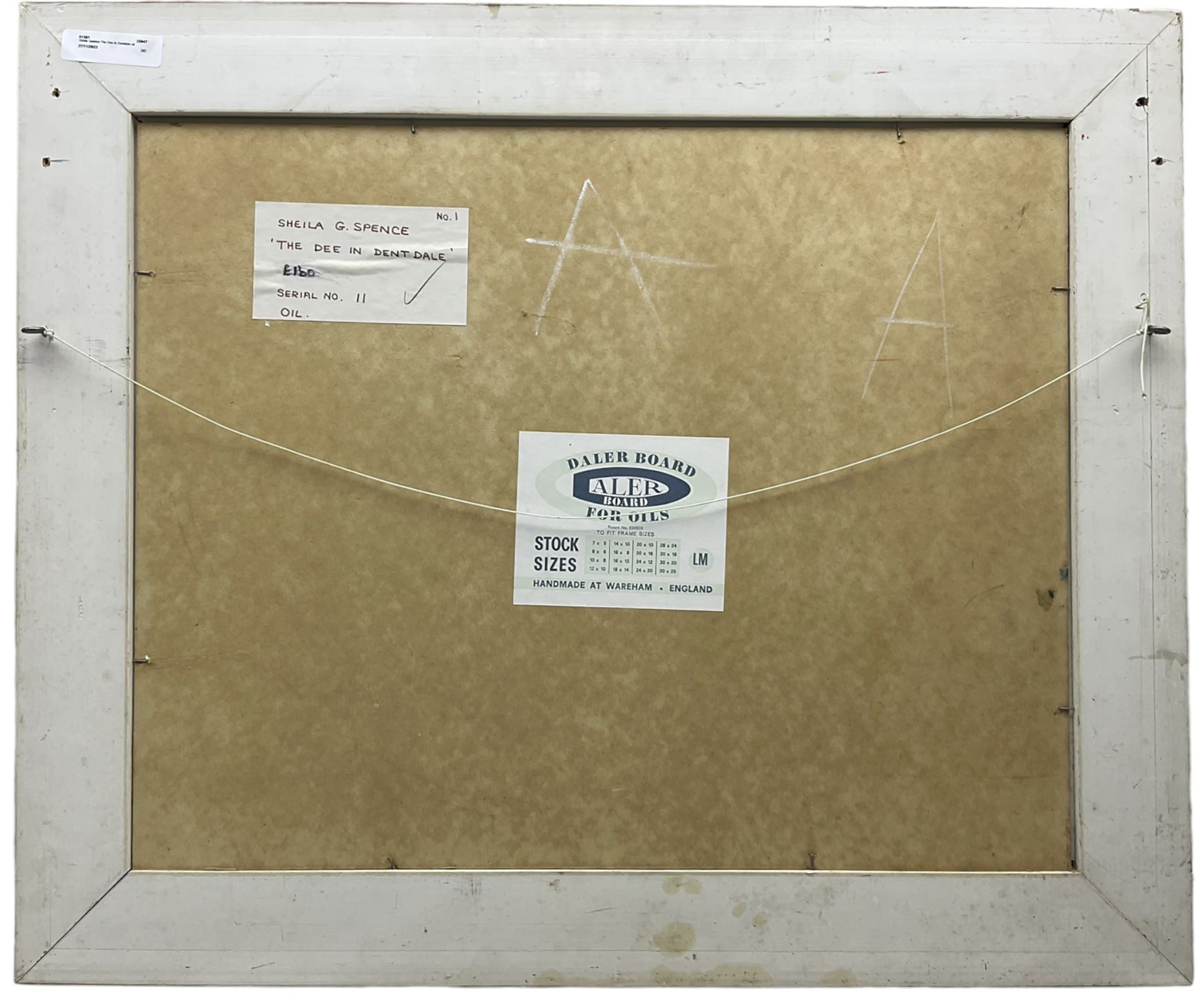 Sheila G Spence (British 20th century): 'The Dee in Dentdale', oil on board signed, titled verso 39cm x 49cm 
Notes: Sheila was the wife of Thornton-le-Dale artist Ken Johnson.