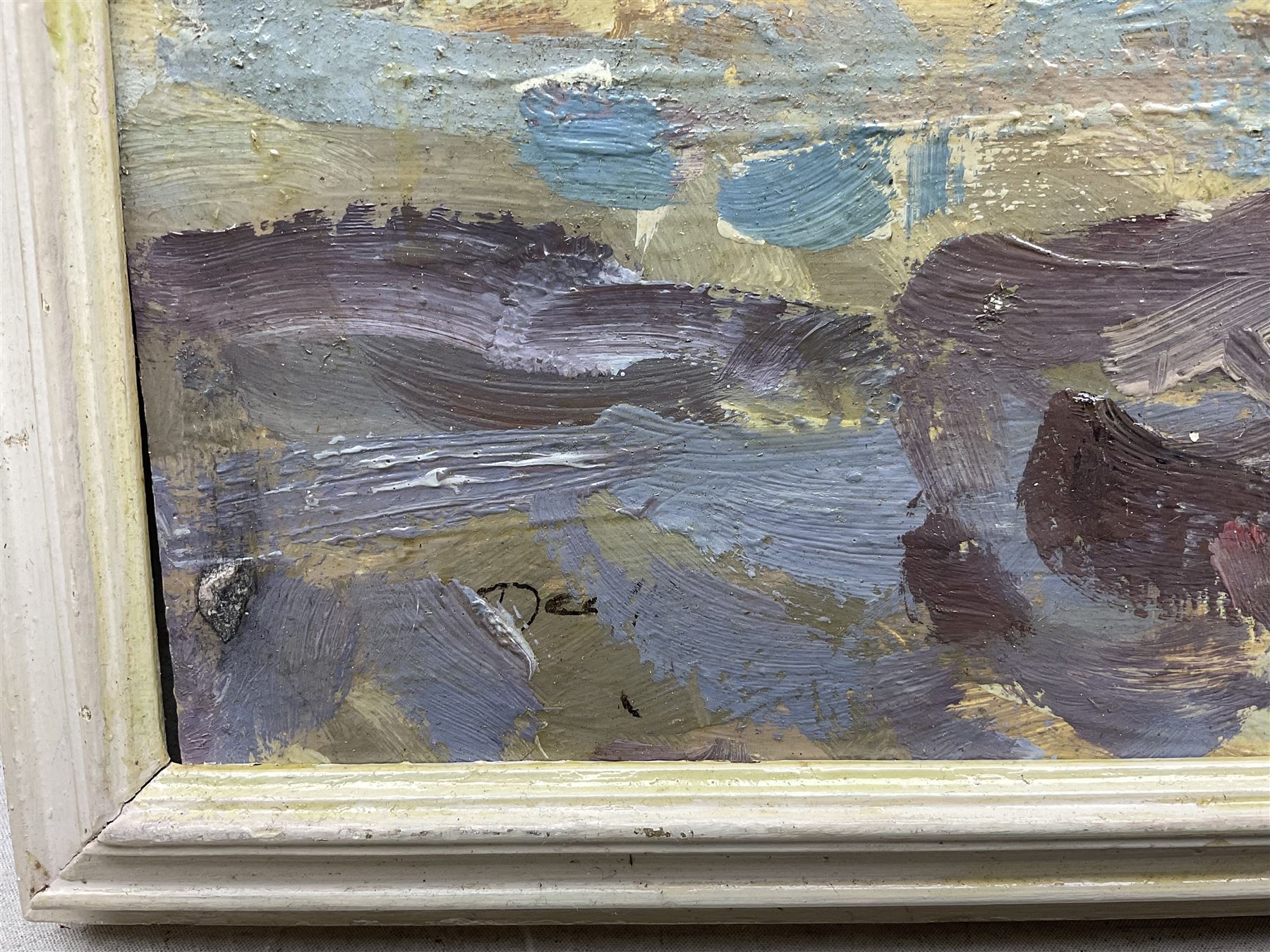 William B Dealtry (British 1915-2007): View Across a Bay, oil on board signed 25.5cm x 36cm
Provenance: direct from the family of the artist.