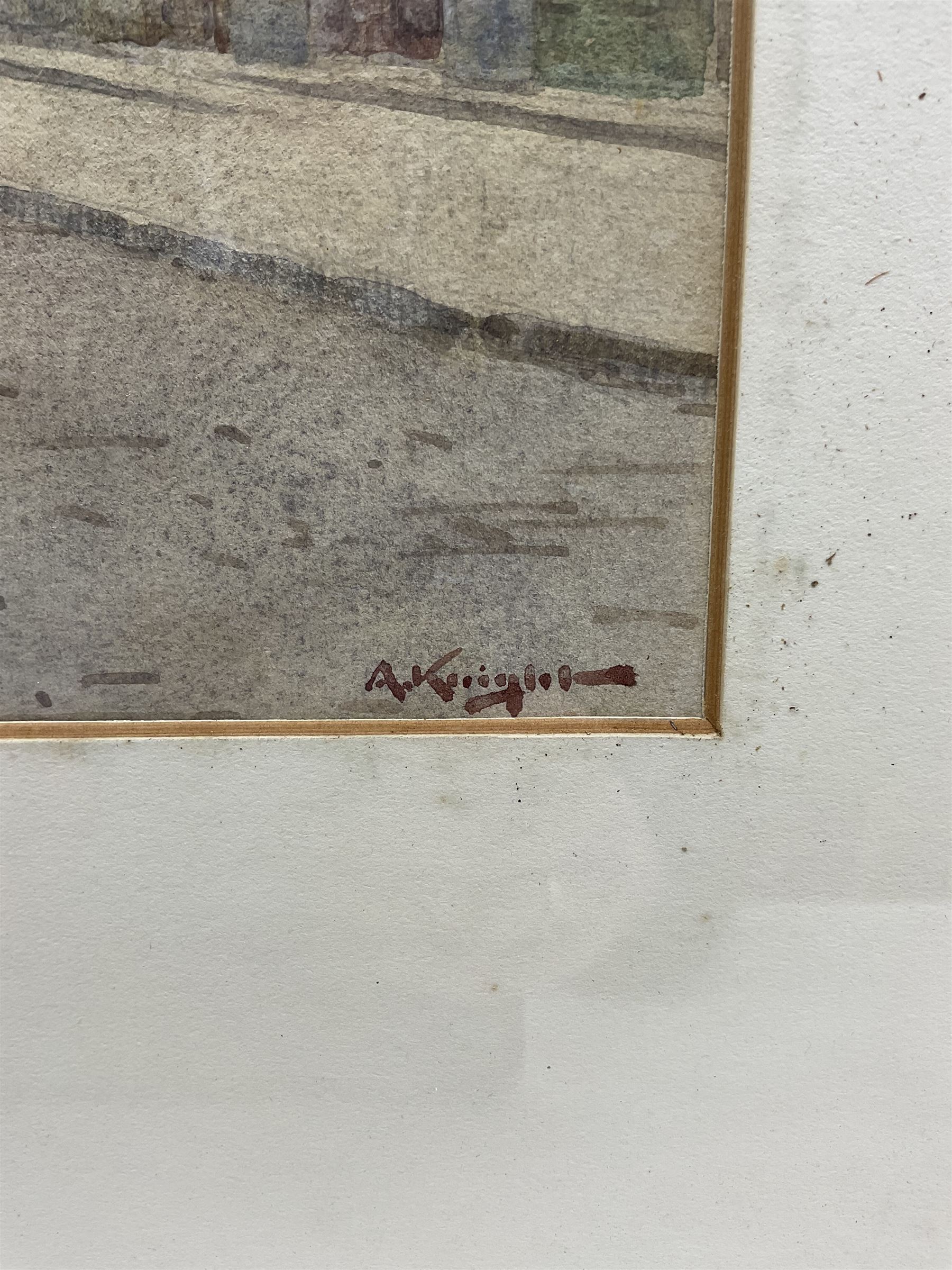 Adam Knight (British 1855-1931): Church of Saint-Jacques - Dieppe, watercolour signed 35cm x 26cm