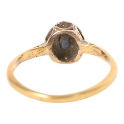 18ct gold stone set ring, hallmarked