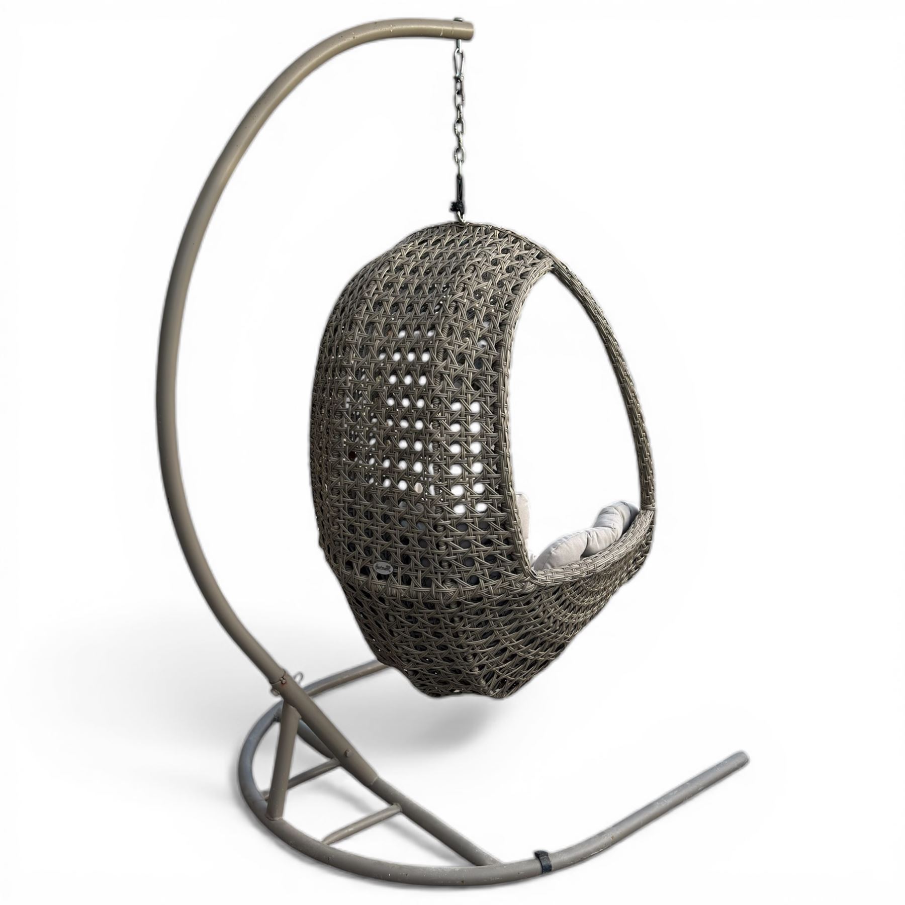 Hartman basket hanging garden chair with cushion and cover