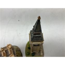 Six Lilliput Lane models from the 'Britain's Heritage' collection, comprising Hampton Court Palace, Tower Bridge, Tower of London, Buckingham Palace, Marble Arch and Big Ben, all boxed