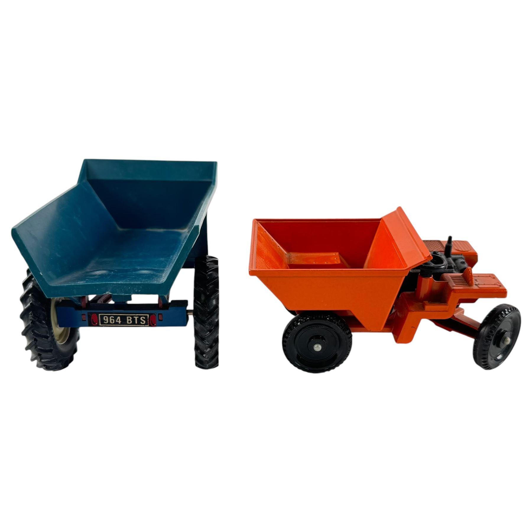 Britians Ltd tractors, including Ford TW20, boxed and loose Ford TW-20, Fiat 880 DT, MB Teac 1500, Volvo BM, a MF 760 Combine Harvester, Rear Dump and a Lonestar dumper truck