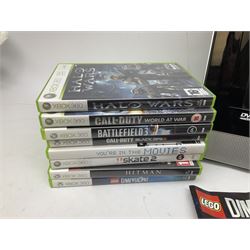 Wharfedale TV with built in DVD player, together with xbox controller and twenty three xbox games