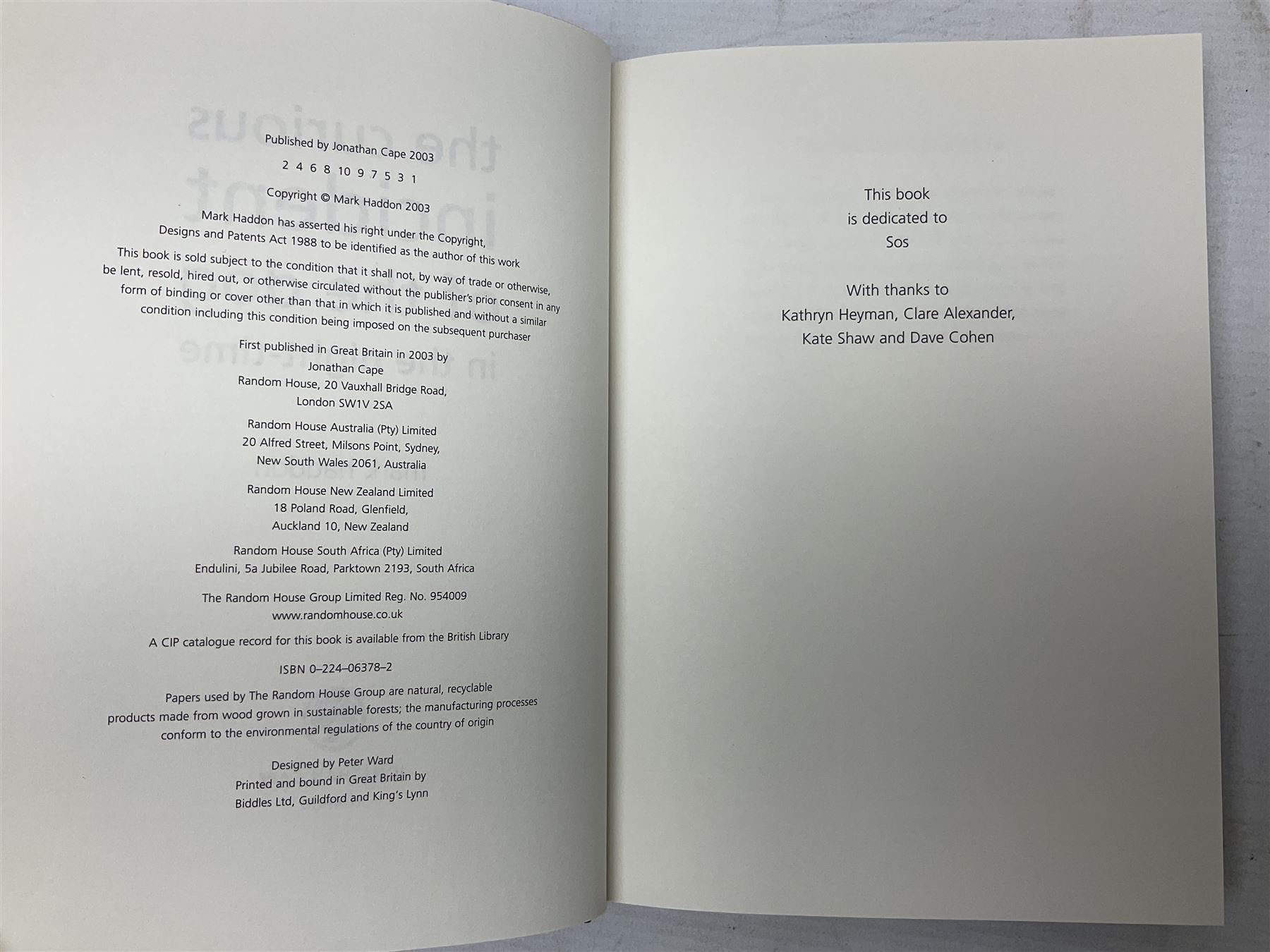Collection of first edition books, to include John Boyne; The Boy in the Striped Pyjamas, limited edition 910/1000, singed by author, Jasper Fforde; The Eyre Affair, signed by author, Mark Haddon; The Curious Incident of the Dog in the Night-time , D.A.Stern; The Blair Witch Project: A Dossier, etc (16)