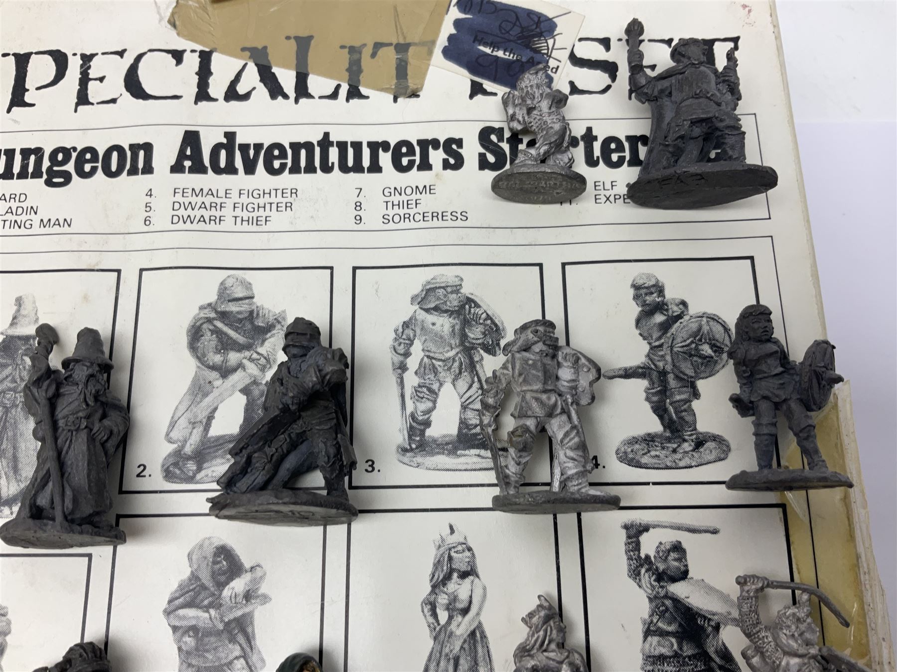 Citadel Miniatures; Games Workshop Dungeon Adventurers starter set in original box, with further associated miniatures 