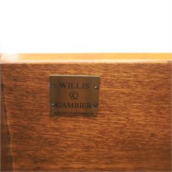 Willis & Gambier - French cherry wood chest fitted with three drawers, on bracket feet