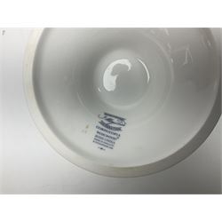 Wedgwood Cornucopia coffee service for six, comprising coffee pot, milk jug, twin handled covered sucrier, coffee cans and saucers