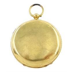 Victorian 18ct gold centre seconds key wound chronograph pocket watch No. 107934, white enamel dial with Roman numerals, outer track numbered 25-300, case by Isaac Jabez Theo Newsome, Chester 1892