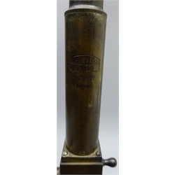  Carl Zeiss Jena black cast iron and brass Refractometer, stamped Nr.16727 Germany, H29.5cm  