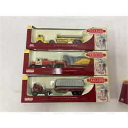 Corgi/Lledo - twenty six mostly ‘Trackside’ 1:76 scale model die-cast vehicles to include Corgi limited edition DG198001 Scammell Contractor Trailer & Transformer Load; together with Lledo Trackside Eddie Stobart ES1002 2 Piece Tin Plate Depot & AEC Platform Trailer; all in original boxes (27) 