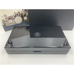 The Royal Mint United Kingdom 2019 'Celebrating 50 Years of the 50p' silver proof piedfort coin set, cased with certificate