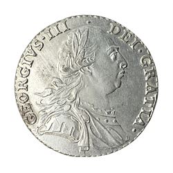 George III 1787 shilling coin