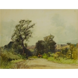  Bolton Castle, watercolour signed and dated 1912 by Fred Lawson (British 1888-1968) 26cm x 34cm  