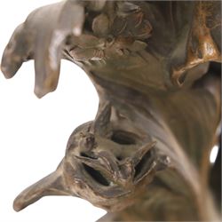 After Moreau, pair of spelter figures Les Bles and Nid de Mesanges