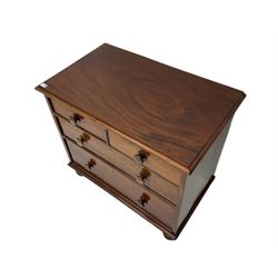 Victorian mahogany chest, fitted with two short and two long drawers