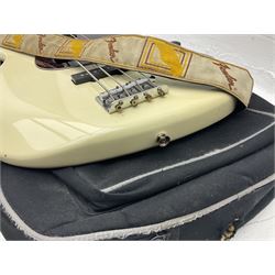 Hohner Professional J Bass F1 four-string fretless electric bass guitar, serial no.C206482 L116cm; in soft carrying case