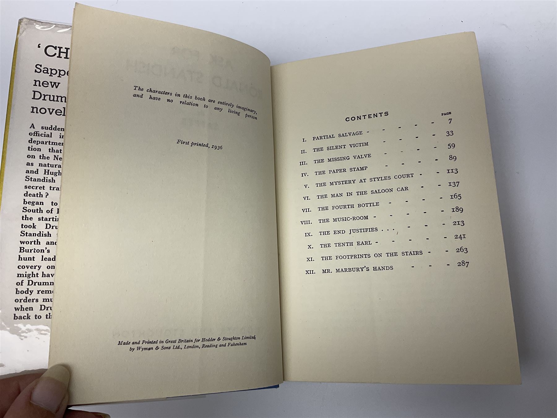 Collection of Hodder and Stoughton yellow jacket version books, to include Sydney Horler, George Goodchild, Dornford Yates, Leslie Charteris etc 