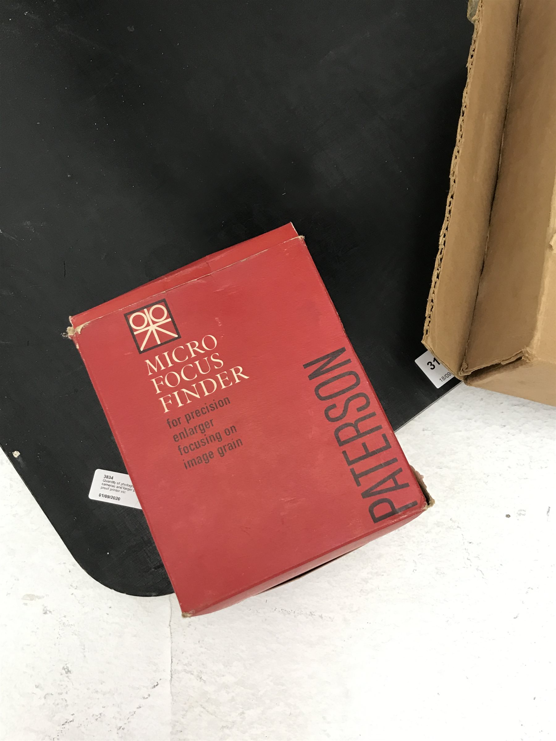 The Gamer enlarger, auto print washer, Paterson microfocus finder and Paterson contact proof printer 35mm