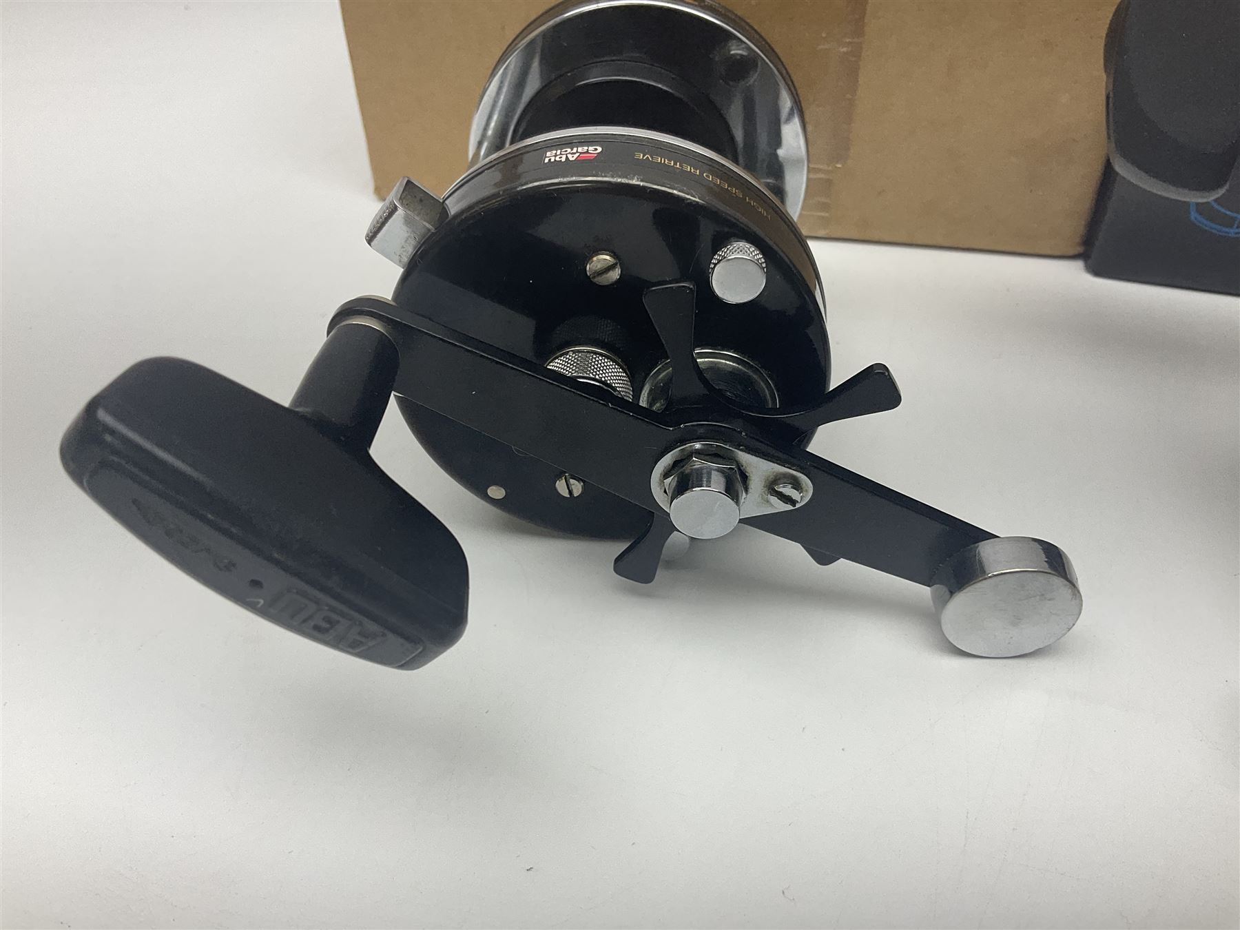 Three multiplier spool sea fishing reels, to include Swedish Abu Ambassaduer 700c Black, with spare spool, Swedish Abu Garcia Ambassadeur 6500 C3 CT MAG and Penn 515 MAG2, all boxed