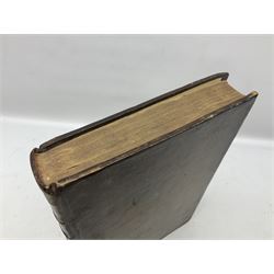 William Borlase; Observations on the Antiquities Historical and Monumental of the County of Cornwall, 1754, printed by W. Jackson, High Street, Oxford, leather bound iwth gilt detailing and lettering to spine