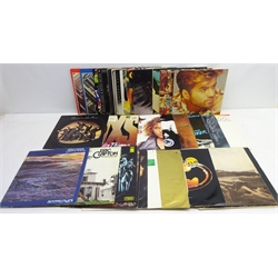  Collection of post-1970's vinyl Records, LP's & 12in singles including Moody Blues, Santana, Eric Clapton, Bon Jovi, Wham etc  (37)  