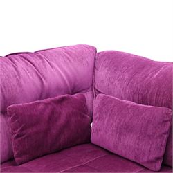 Fama - 'Arianne Love' modular sofa, comprising five sections; two corner 'C' sections, seat 'A' section and footstool, raised on bun feet