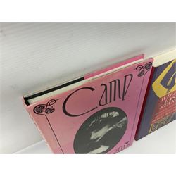 Four reference books, comprising Eric Gill Engravings, Saucy Ladies, Wilde's Last Stand and Camp  