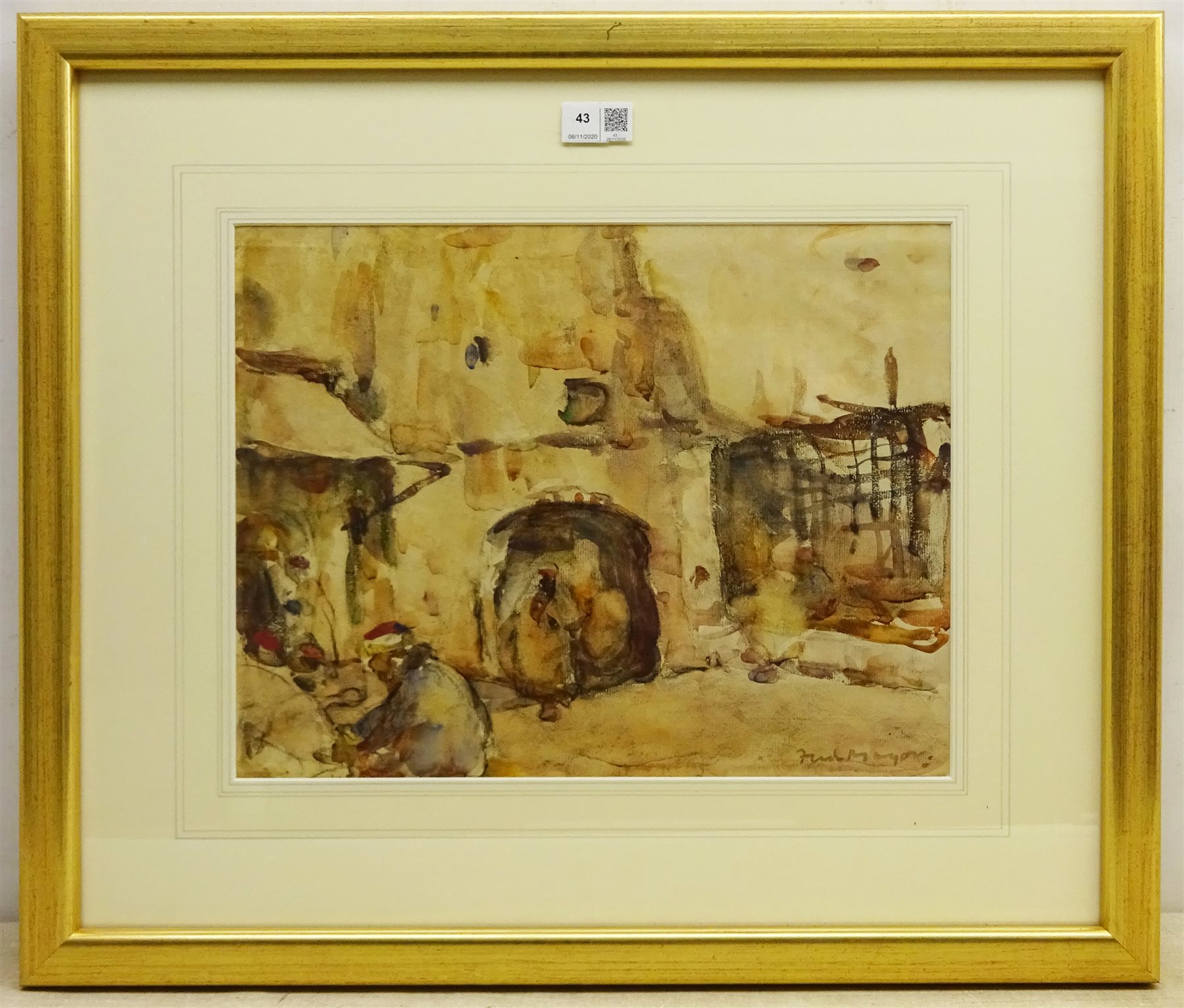 William (Fred) Frederick Mayor (Staithes Group 1866-1916): 'Street in Tangier', watercolour signed 30cm x 39cm