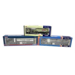 Corgi - three limited edition 1:50 scale die-cast lorries comprising CC12814 Scania T Cab General Purpose Tanker - Atchison Topeka Ltd; CC12806 Scania T Log Trailer - J&G Riddell; and CC11904 ERF EC Powder Tanker - Redland; all boxed (3)