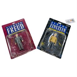 Two Accoutrements figures, comprising Sigmund Freud and Albert Einstein, both carded