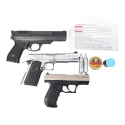 Walther CP99 air pistol, serial no J50295837,  together with Grizzly Win Mag Jr. air pistol and one other air pistol 