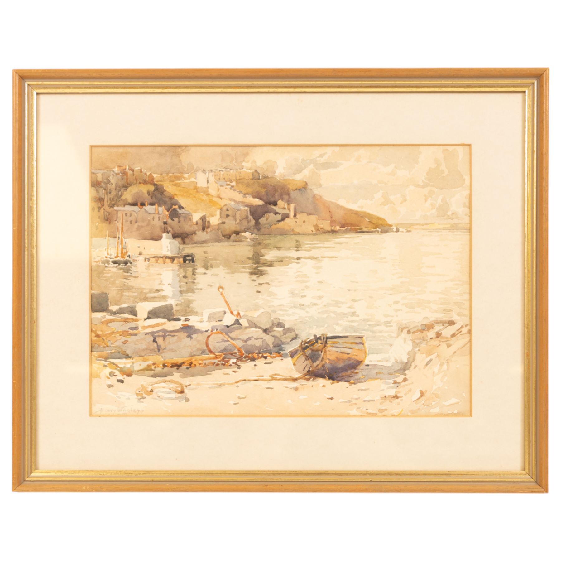 Harry Wanless (British c1872-1934): Brixham Harbour, watercolour signed 21cm x 30cm 