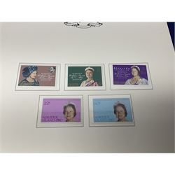 Commemorative stamps mostly relating to the Royal Family and Royal events, including Grenadines of St Vincent, Cayman Islands, Sierra Leone etc, housed in five 'The Royal Family' ring binder albums