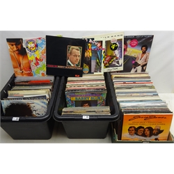  Quantity of vinyl LP's including The Cramps, Judas Priest, Van Halen, Slade, The Stranglers and other music, in three boxes  