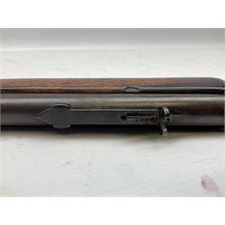 Marlin Firearms Co. USA 'Safety' .32 rim-fire rifle dated 1892, the 61cm barrel with magazine tube under, walnut stock with under lever cocking and crescent butt plate, serial no.153534, L103.5cm