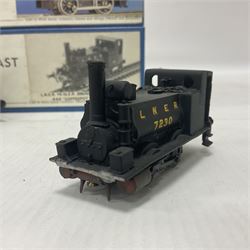 Nu-Cast ‘00’ gauge - two kit built steam locomotives comprising NER/ LNER/BR Class Y8 0-4-0T no.8091 in LNER black; LNER Class Y5 (GER 209)/Nielson 12” Mineral 0-4-0 “Coffeepot” Saddle Tank in LNER black; both with original boxes (2) 