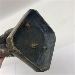 Bronzed figure of a Grenadier guard, H33cm