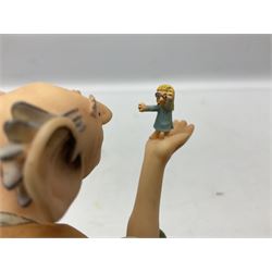 Ten Robert Harrop figures, comprising The World of Roald Dahl Mr Twit RD04 and The BFG RD03, boxed, The Camberwick Green Collection limited edition Mrs Honeyman CG04, The Mayor CGL04 and The Mayor and Philby in the Memorial Car CG68, The PG Chimps Collection Dolly PG003, boxed, Andy Capp by Reg Smythe Andy Capp AC01 and Flo AC02, boxed, and Country Companions English Setter CC21 and Flat Coat Retriever Fisherman CC13, boxed