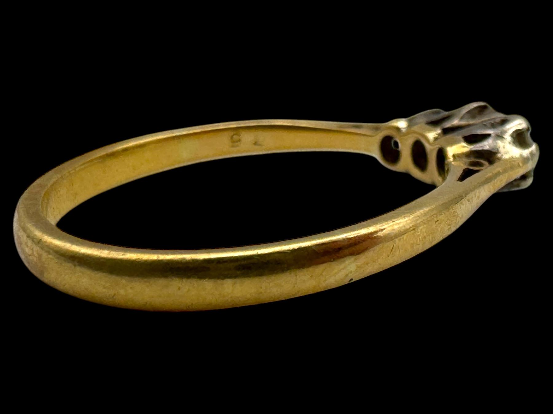 Two 18ct gold stone set rings