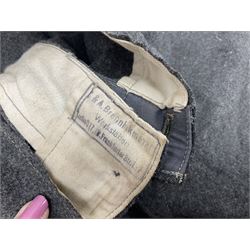 Pair of WW2 German Other Ranks trousers c1940-42, stamped C.& A. Brenninkmeyer Workstatten; WW2 German Army webbing belt with steel 'Gott Mit Uns' buckle; and WW2 German leather belt with 'Stahlhelm' (Steel Helmet League) members buckle (3)