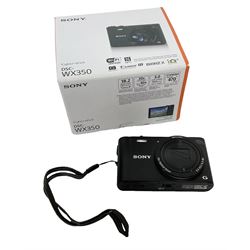 Sony Cyber-Shot DSC-WX350 digital camera, with charger in original box