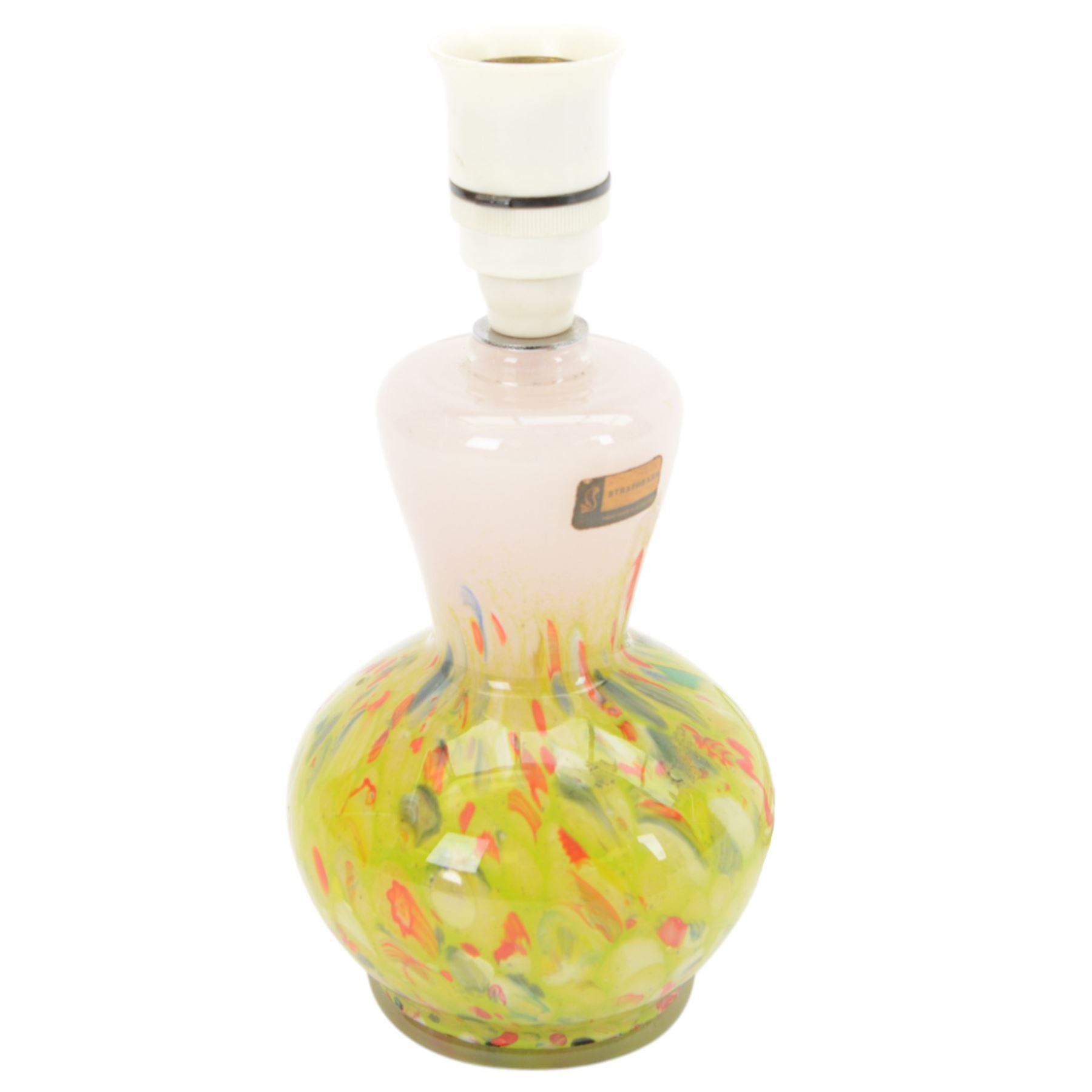 Four Strathearn glass table lamp bases, tallest H27cm 