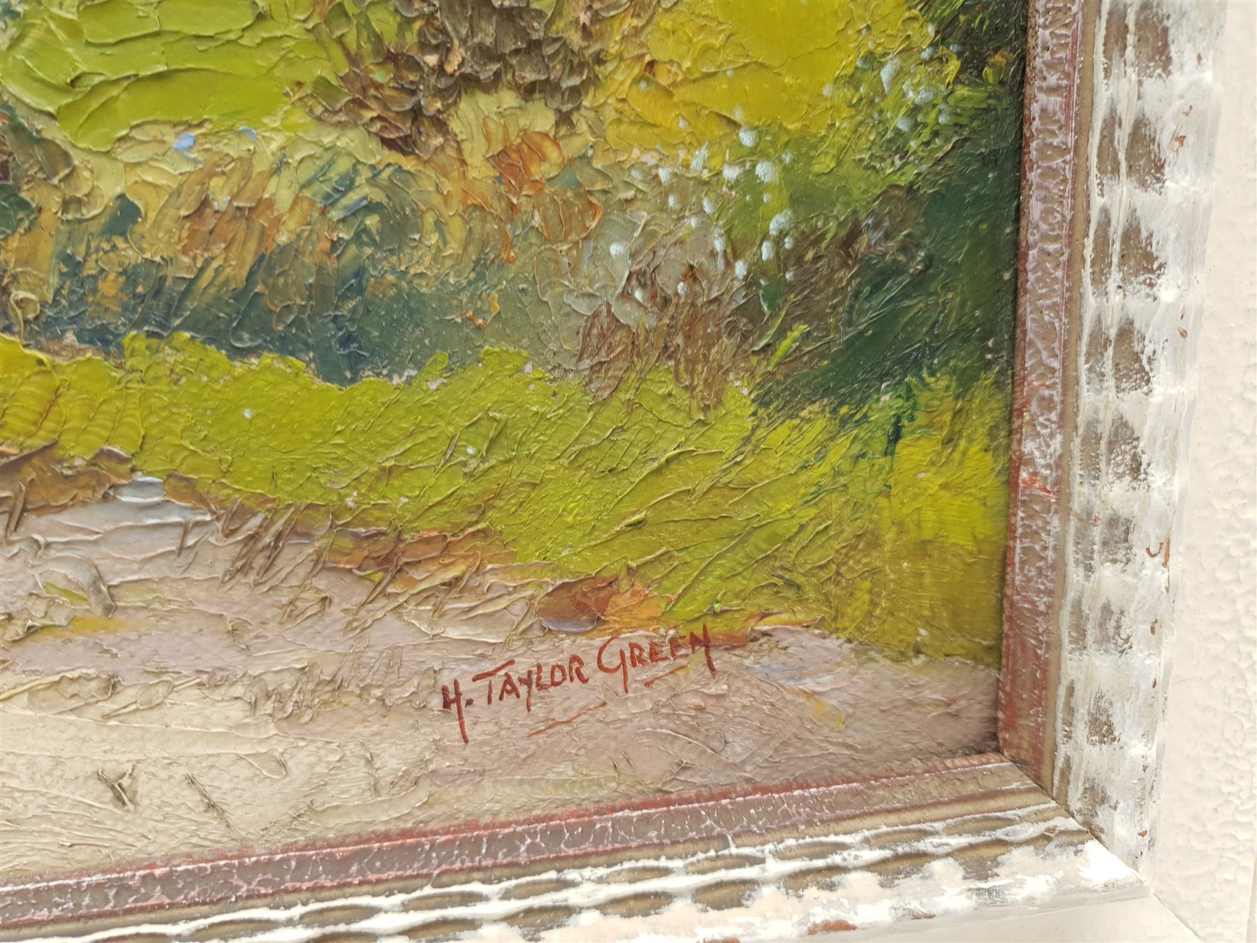 H Taylor Green (British exh.1937): Village and Country Road, oil on canvas signed 49cm x 60cm
Notes: artist is listed as living in Halifax, exh. R.A.