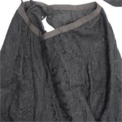 Victorian two-piece lace mourning dress, contained in Brown Muff & Co of Bradford box
