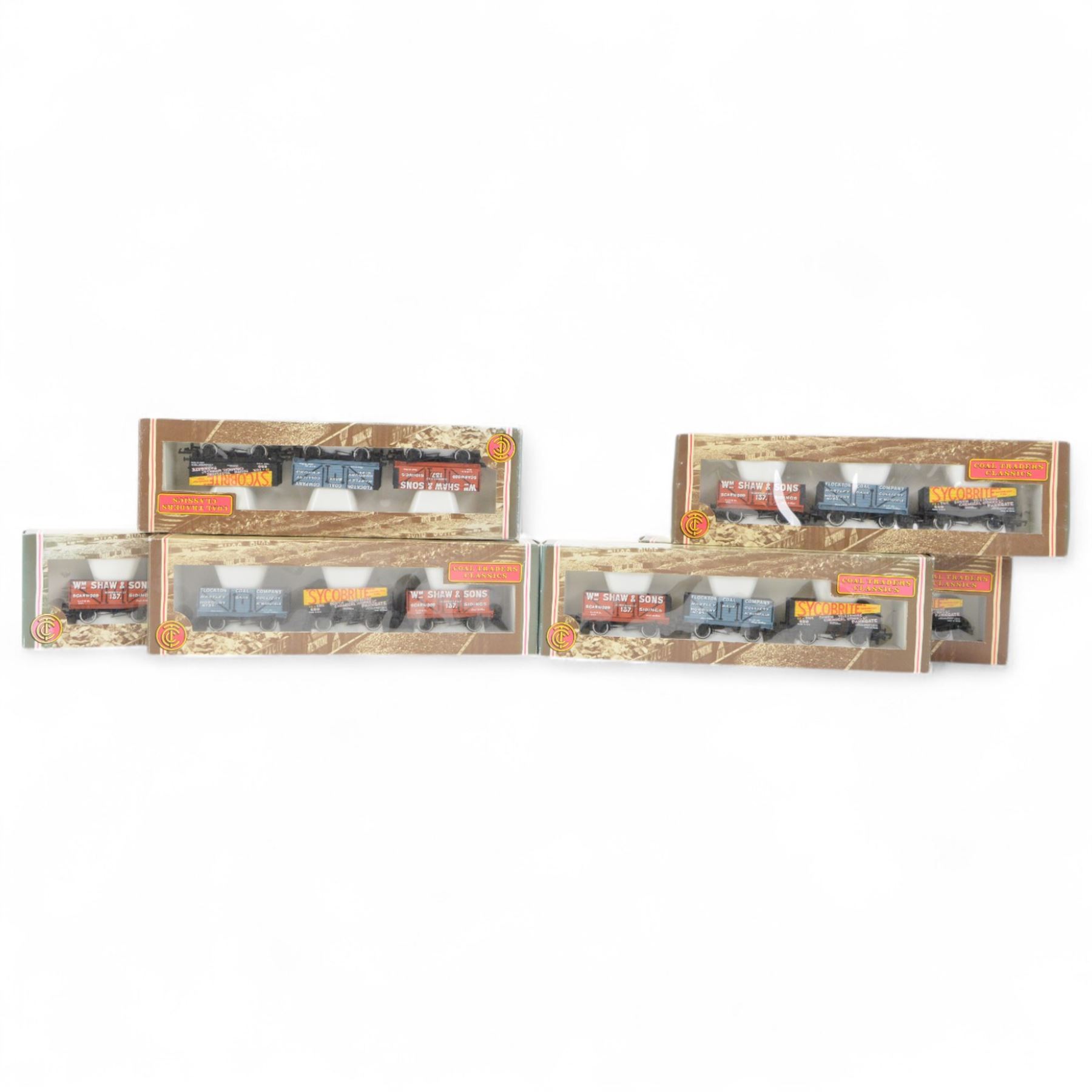 Six Bachmann 00 gauge 33033 Coal Traders Classics Yorkshire triple wagon packs, all boxed