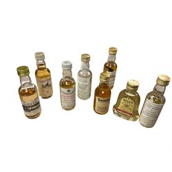 Auchentoshan single malt Scotch whisky, 700ml, 40% vol, together with a collection of whisky miniatures, various contends and proof 