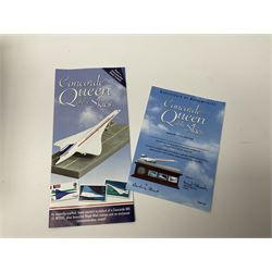 Danbury Mint 'The Ultimate James Bond Collection' comprising stamps and coins housed in a display case, 'Concorde Queen of the Skies' sculpture, stamps, medallion display and 2020 'Centenary of the Unknown Warrior' five pound coin cover in Harrington and Byrne folder