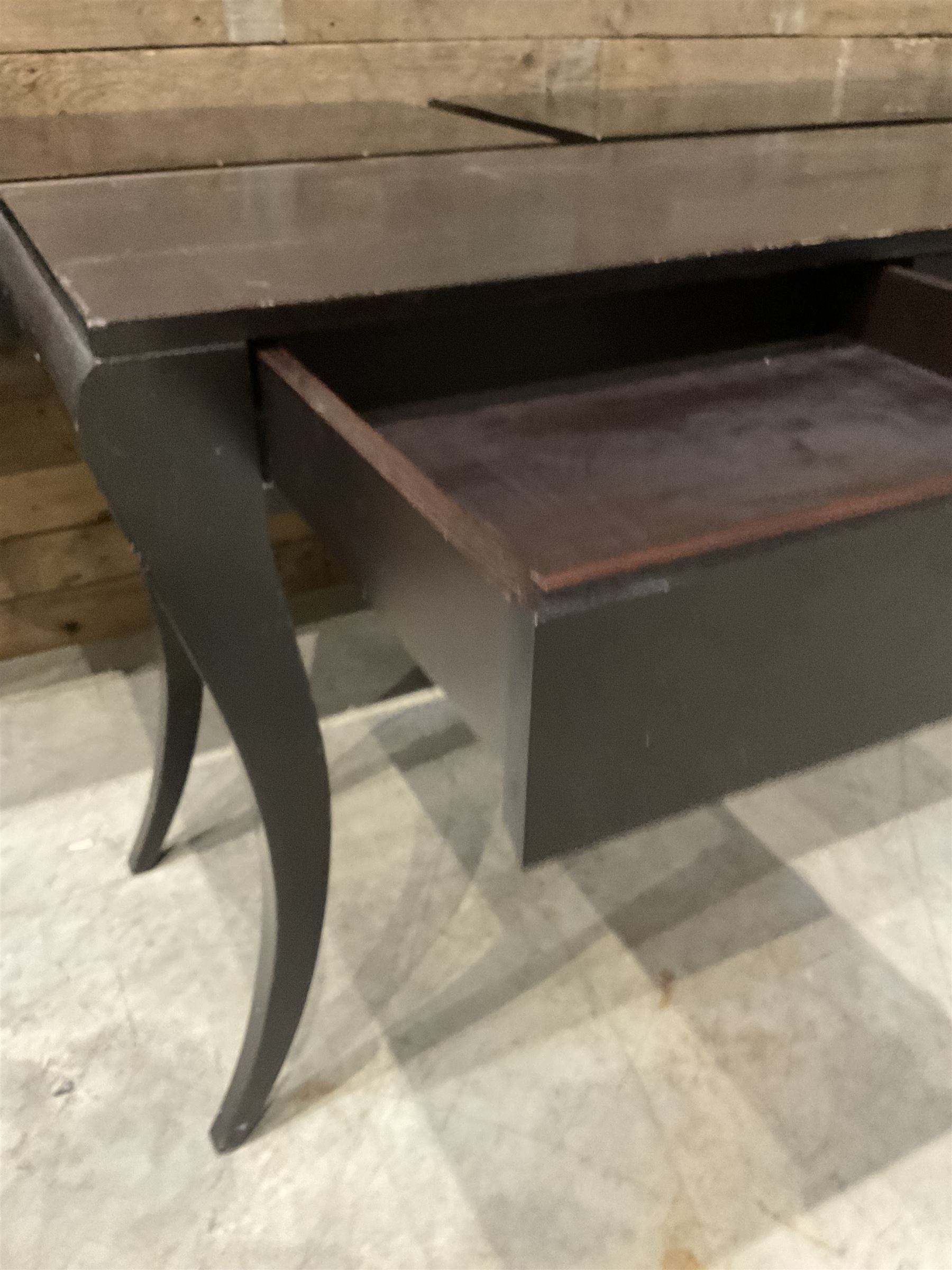 3 x rosewood console table, fitted with two soft-close drawers