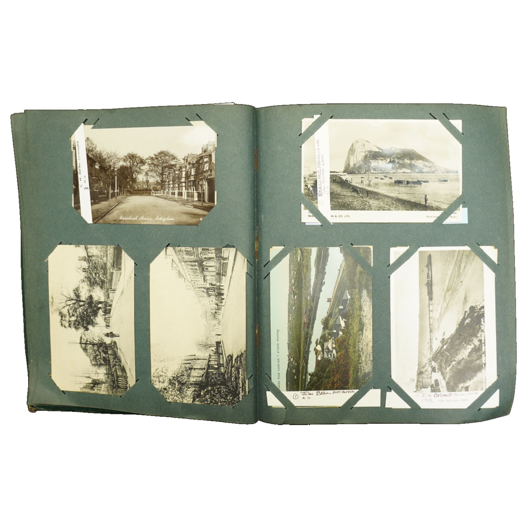 Three vintage postcard albums and contents of topographical cards 